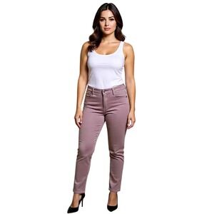 Style & Co Womens Slim Fit Tummy control Pants Dusty Blush Size 6P NWT